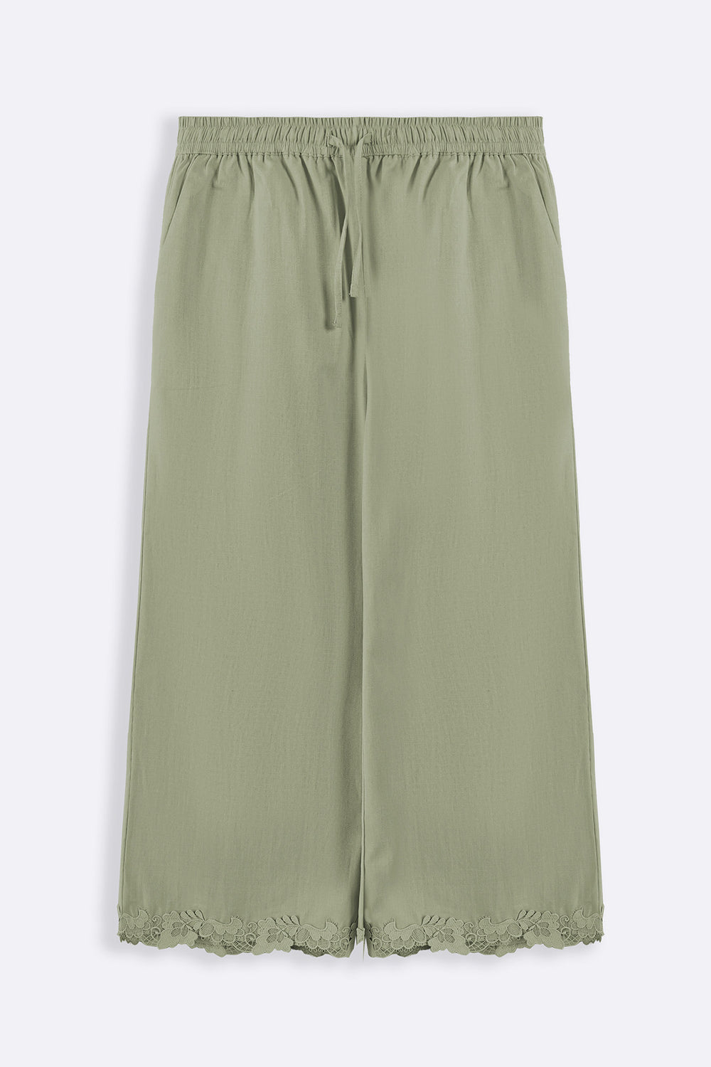 GREEN LACE TRIM CULOTTE