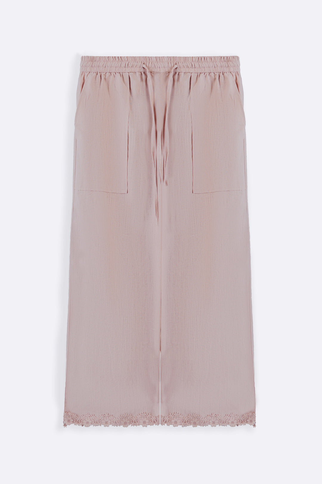 PINK LACE TRIM CULOTTE