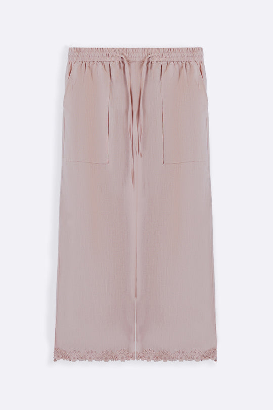PINK LACE TRIM CULOTTE