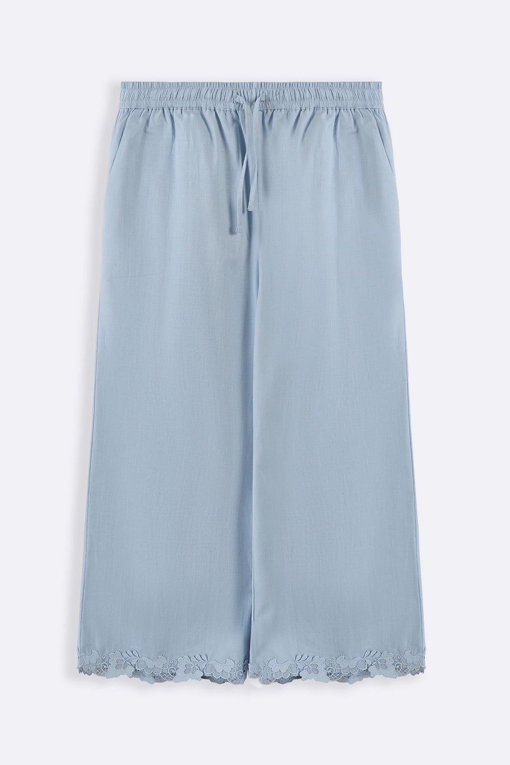 SKY BLUE LACE TRIM CULOTTE