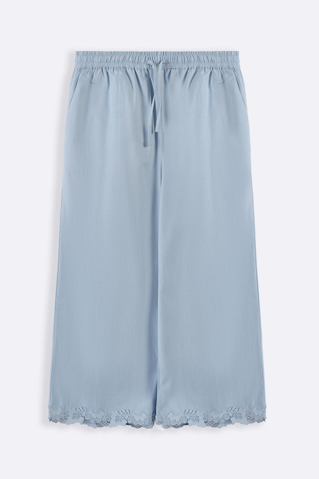 SKY BLUE LACE TRIM CULOTTE