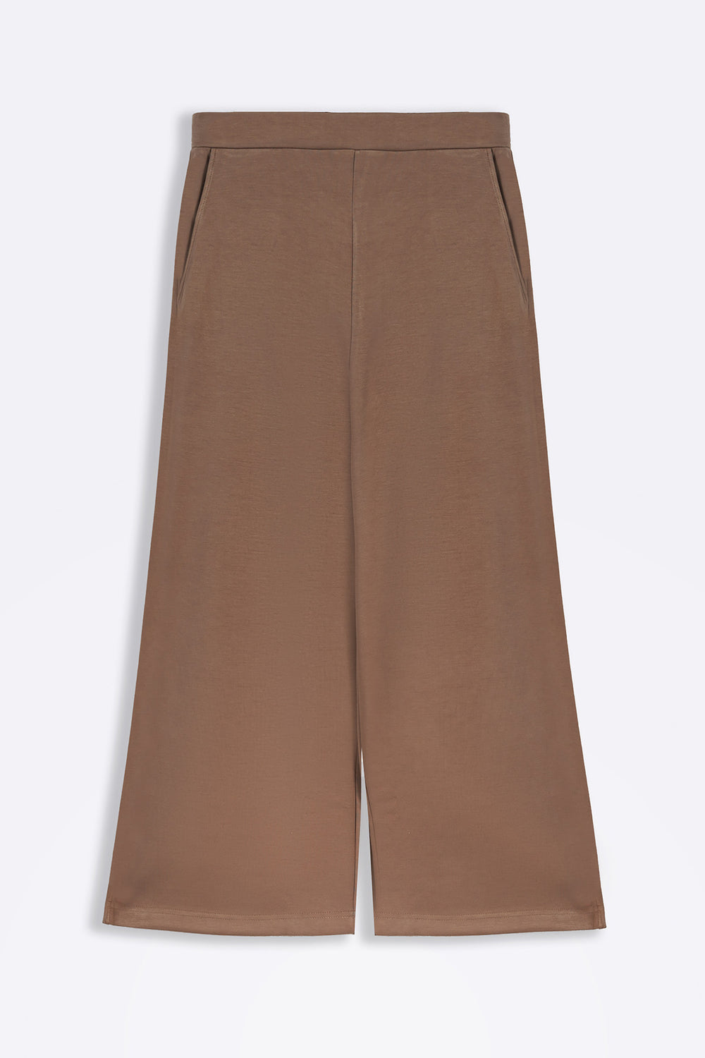 KHAKI COMFY WIDE TROUSERS