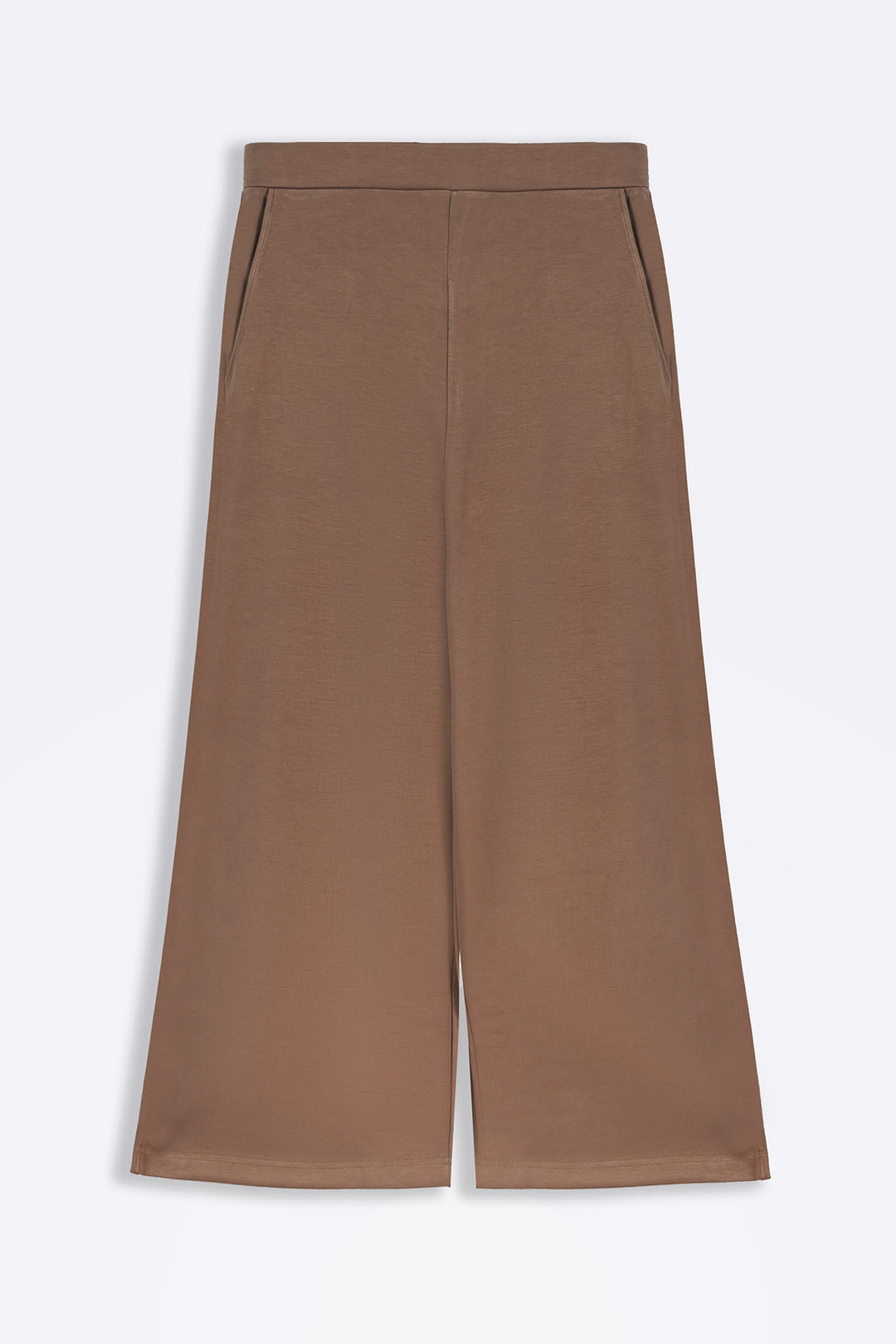 KHAKI COMFY WIDE TROUSERS