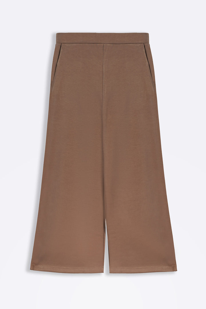 KHAKI COMFY WIDE TROUSERS