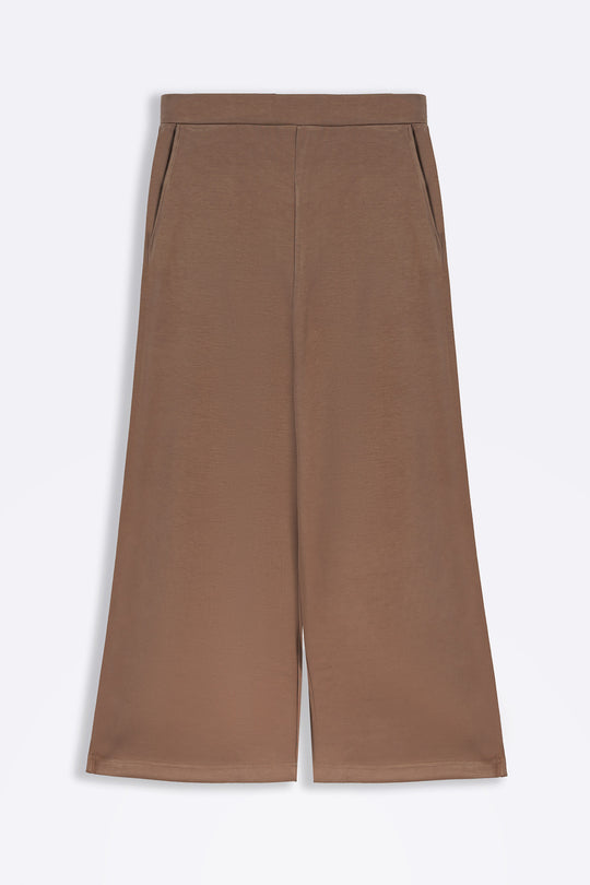KHAKI COMFY WIDE TROUSERS