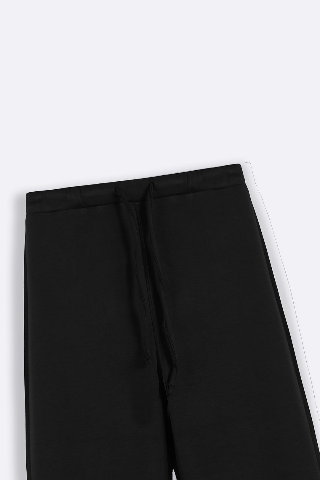 BLACK RELAXED WIDE-LEG PANTS