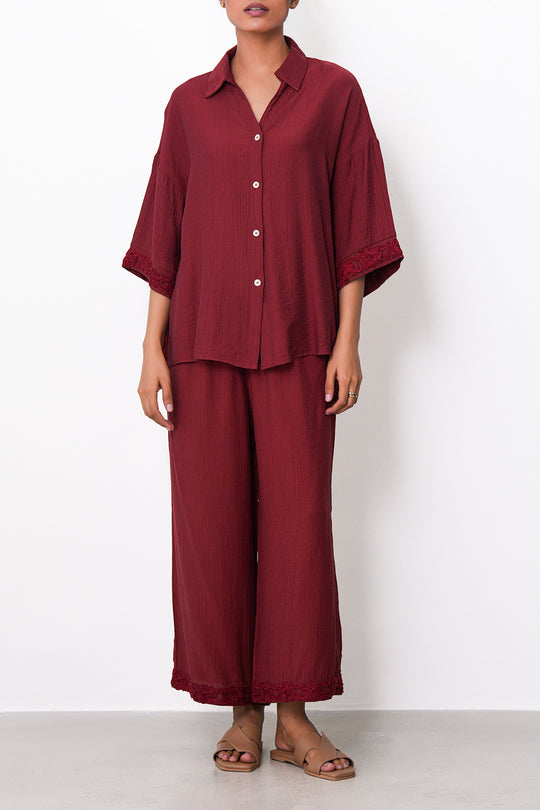 RUST LACE TRIM CULOTTES