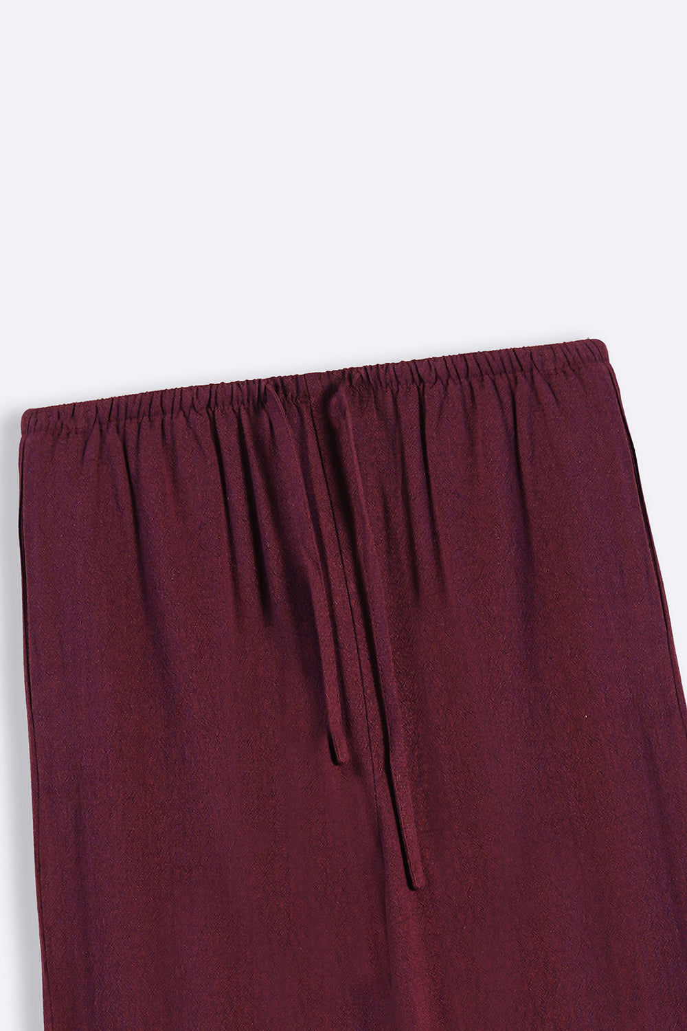LIGHT BURGUNDY SIGNATURE LINEN BLEND PANTS