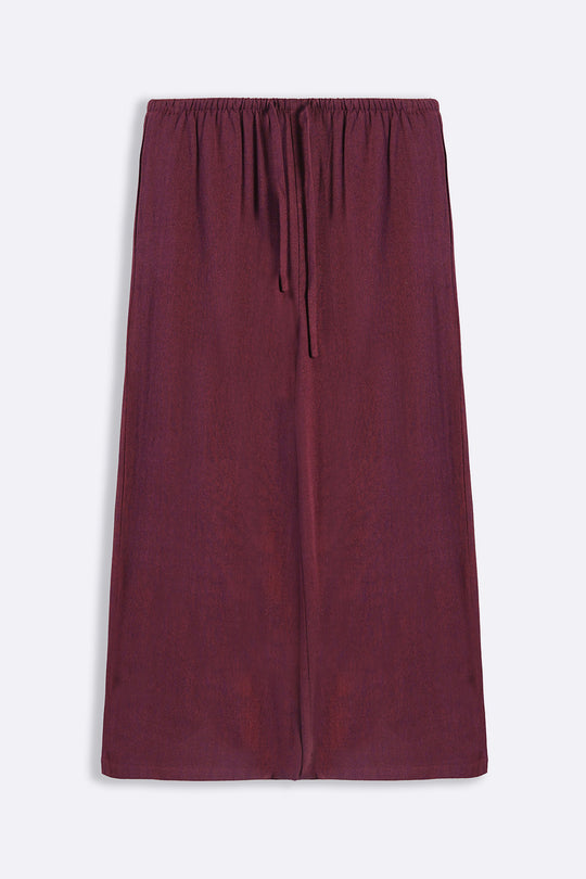 LIGHT BURGUNDY SIGNATURE LINEN BLEND PANTS