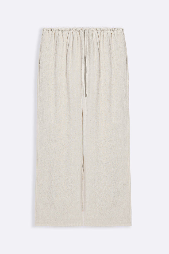 OAT MELANGE SIGNATURE LINEN BLEND PANTS