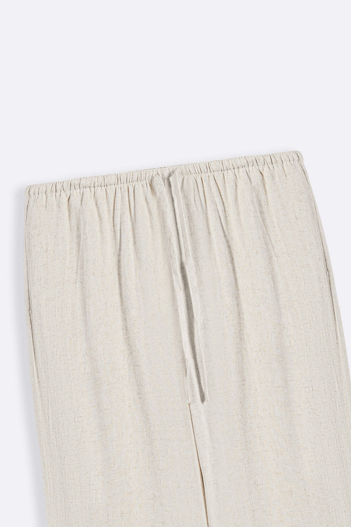 OAT MELANGE SIGNATURE LINEN BLEND PANTS