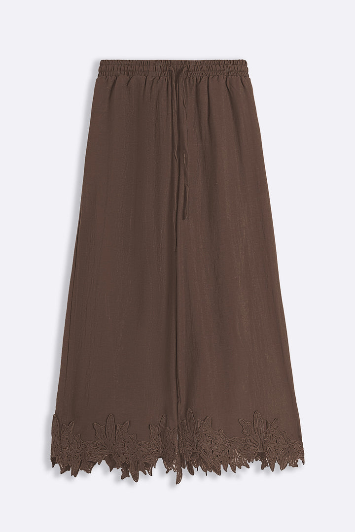 BROWN SOFT LACE CULOTTES