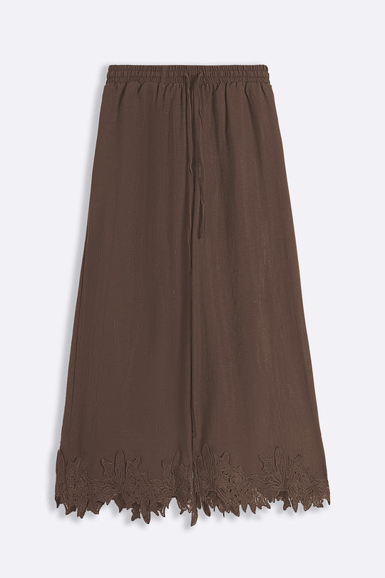BROWN SOFT LACE CULOTTES