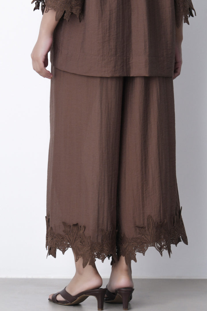 BROWN SOFT LACE CULOTTES