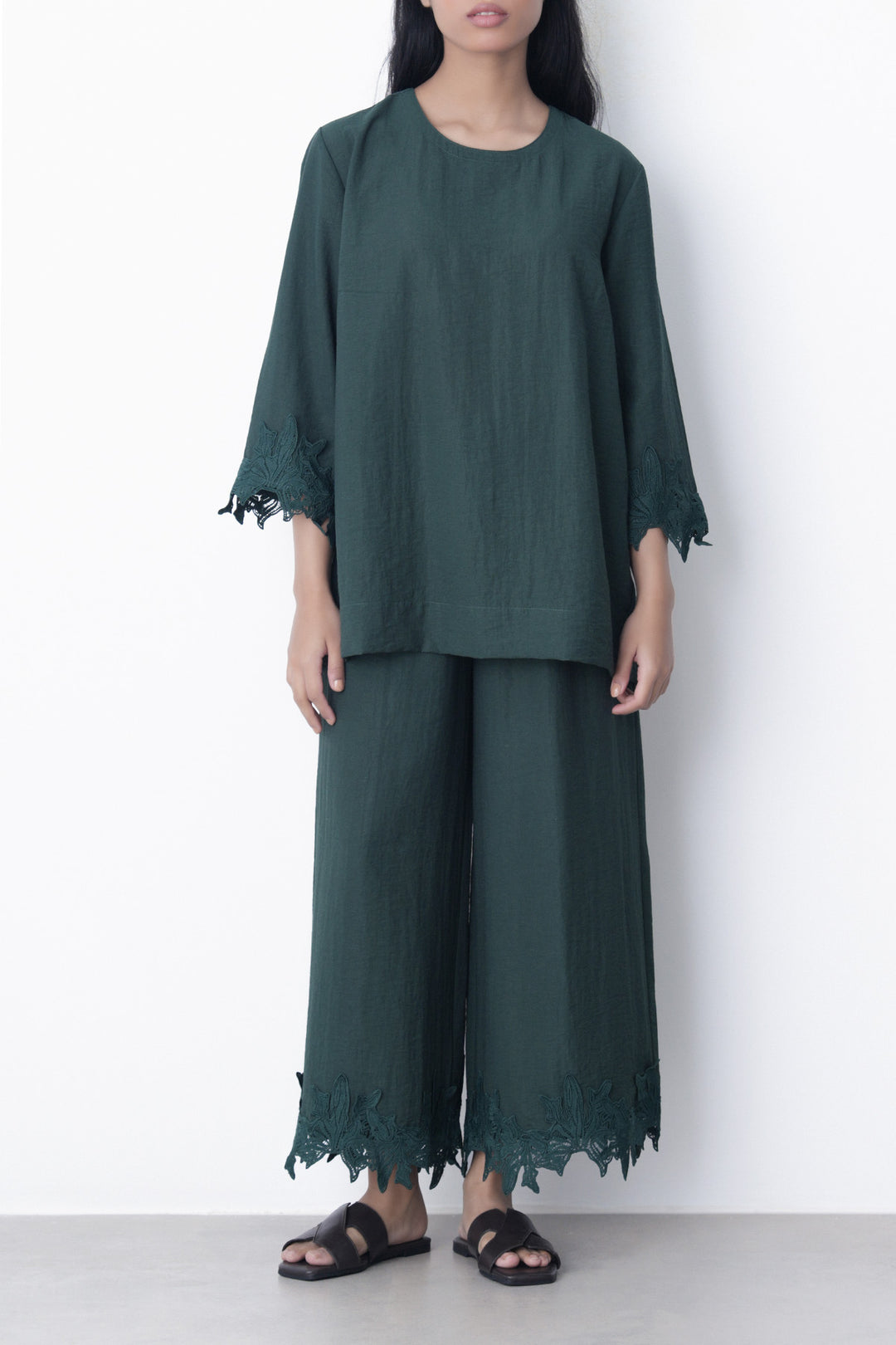 EMERALD GREEN SOFT LACE CULOTTES