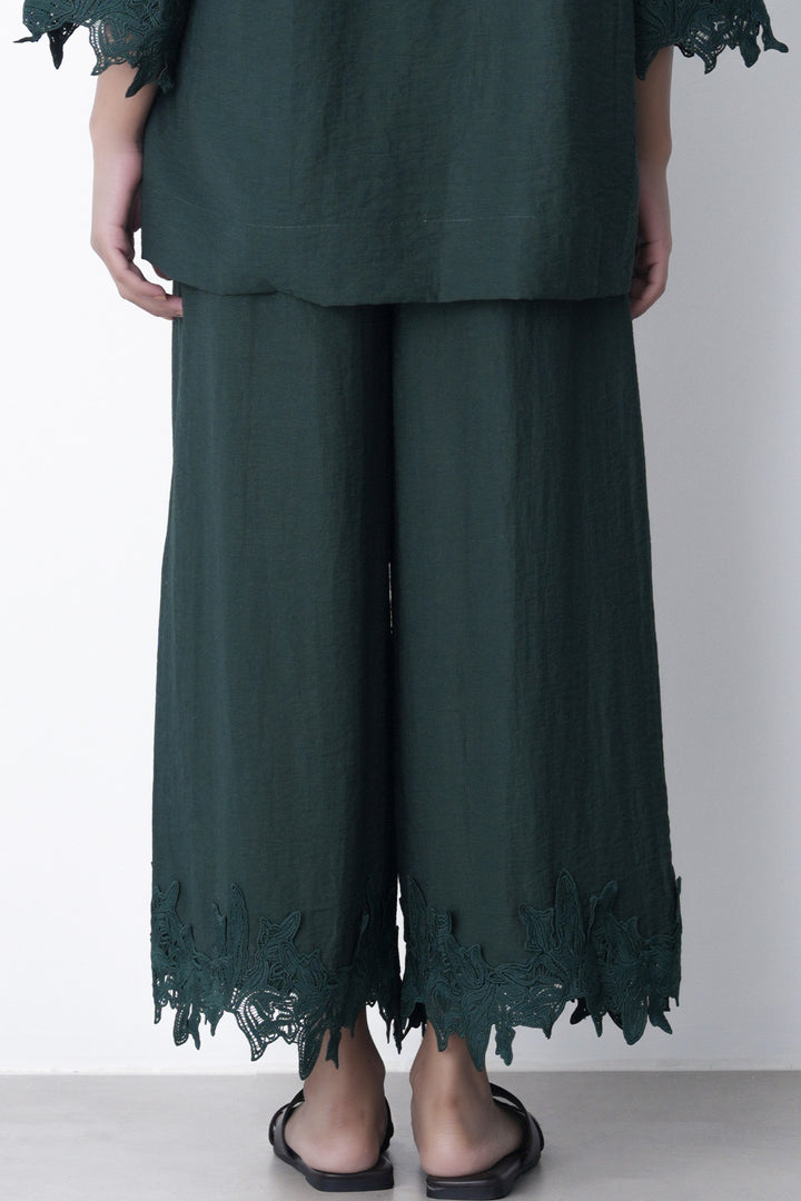 EMERALD GREEN SOFT LACE CULOTTES