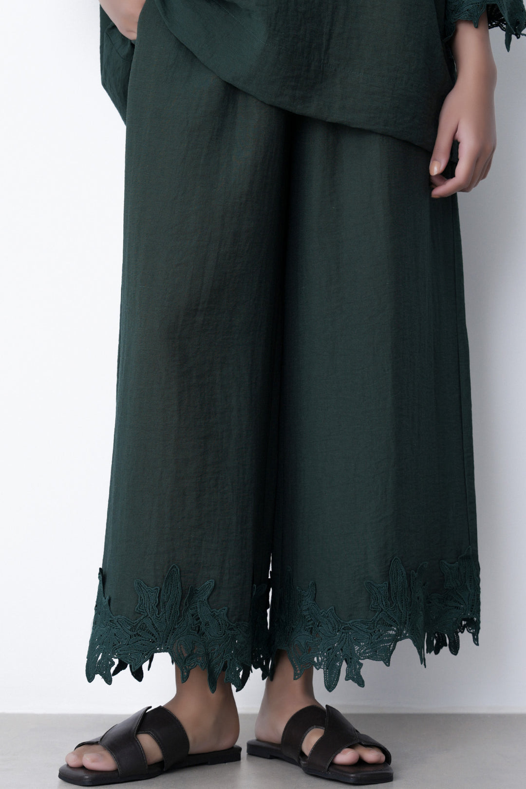 EMERALD GREEN SOFT LACE CULOTTES