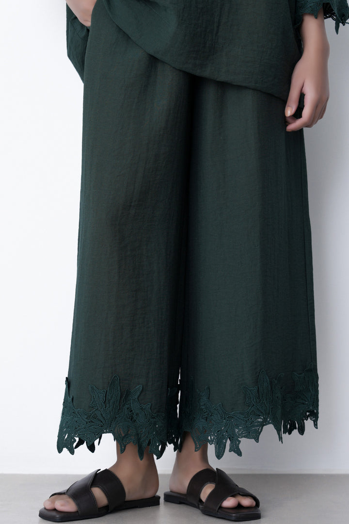 EMERALD GREEN SOFT LACE CULOTTES