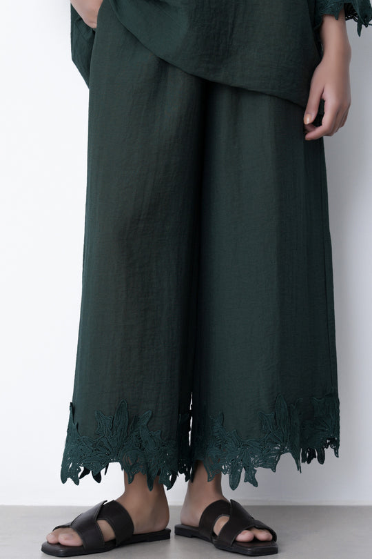 EMERALD GREEN SOFT LACE CULOTTES