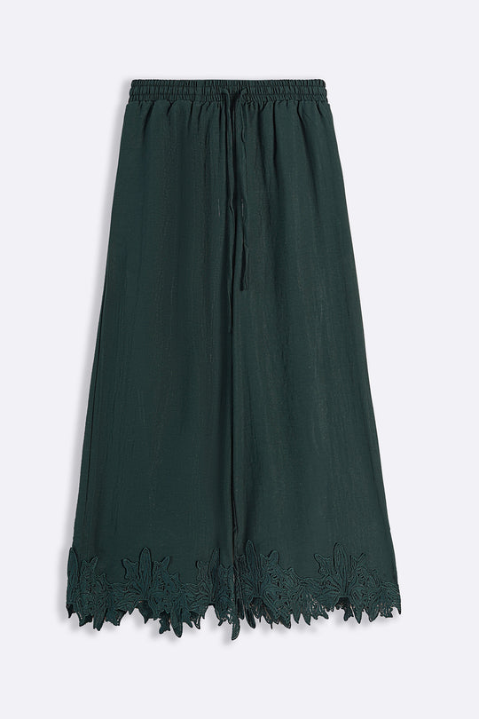 EMERALD GREEN SOFT LACE CULOTTES