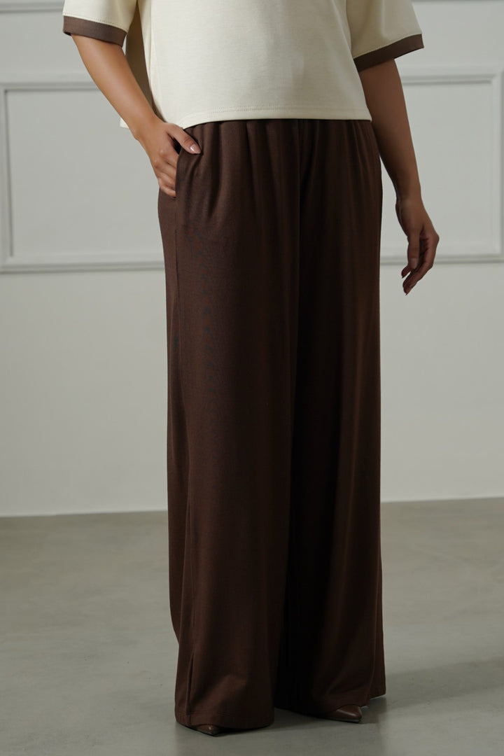 BROWN MODAL FLOWY PANTS
