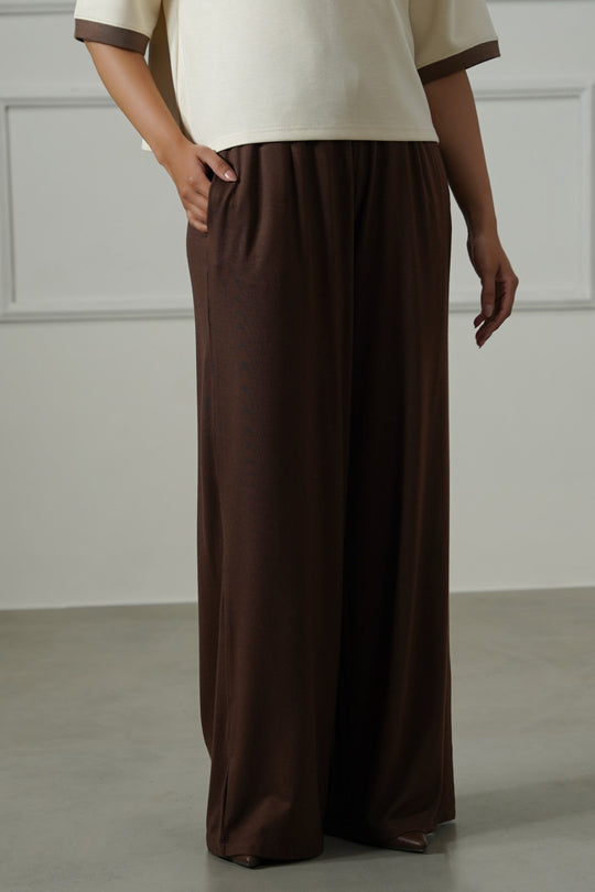 BROWN MODAL FLOWY PANTS