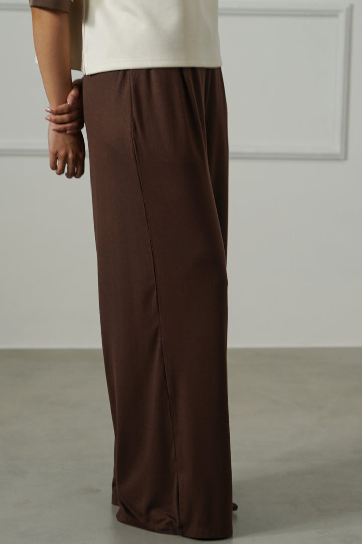 BROWN MODAL FLOWY PANTS