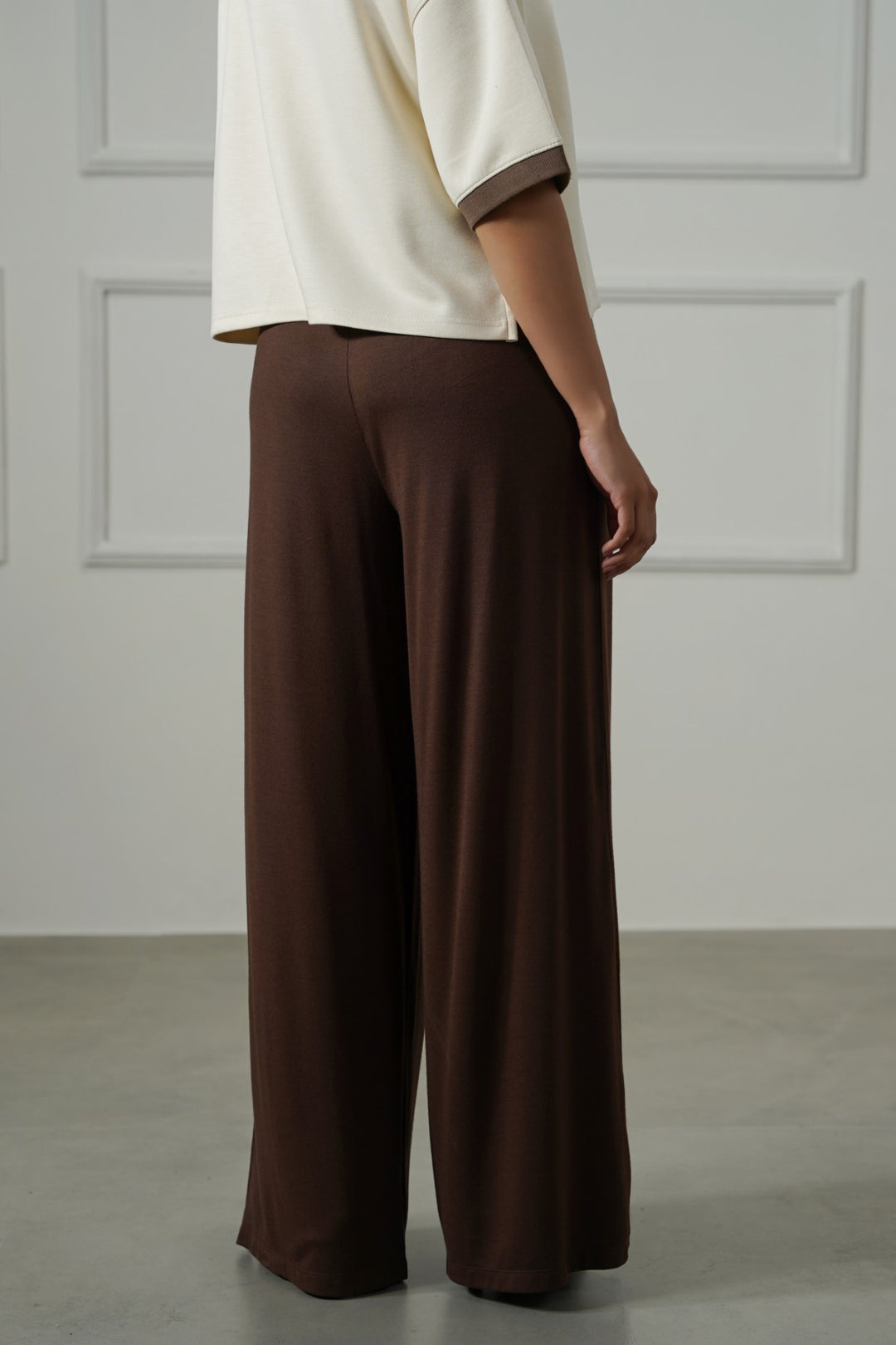 BROWN MODAL FLOWY PANTS