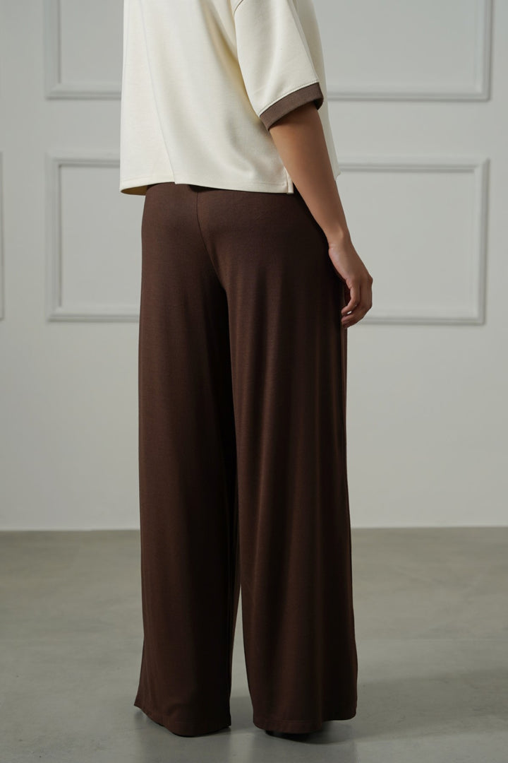 BROWN MODAL FLOWY PANTS