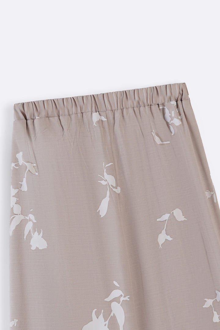 BEIGE PETAL IMPRINT CULOTTES
