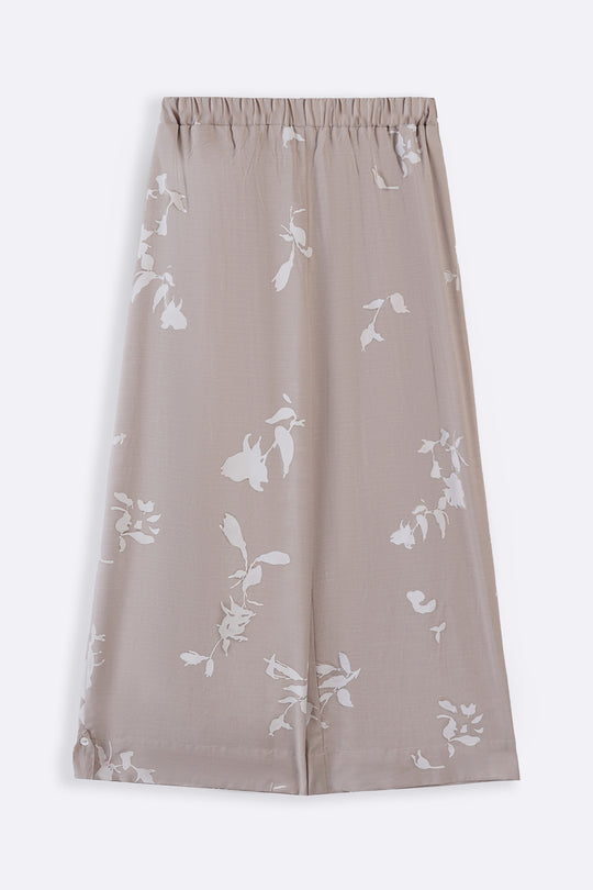 BEIGE PETAL IMPRINT CULOTTES