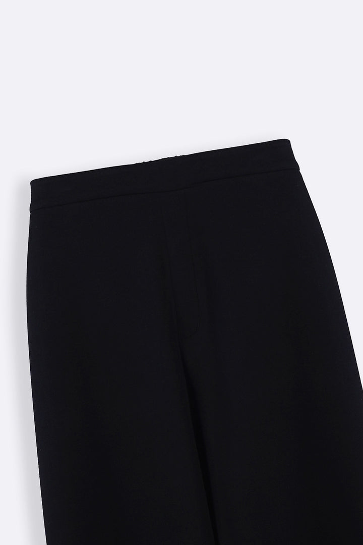 BLACK EASY TAILORED PANTS