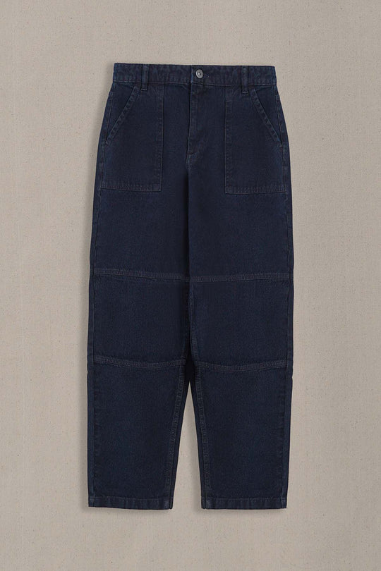 DARK BLUE PANEL SEAM JEANS