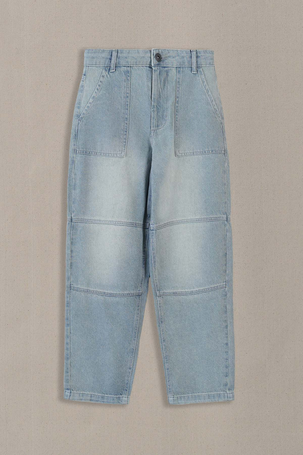 LIGHT BLUE PANEL SEAM JEANS