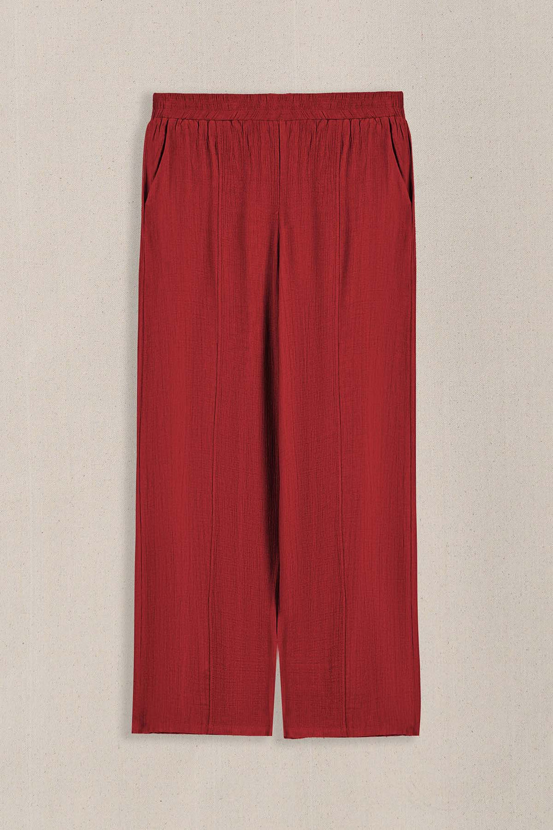 RED WILDFLOWER WIDE LEG PANTS