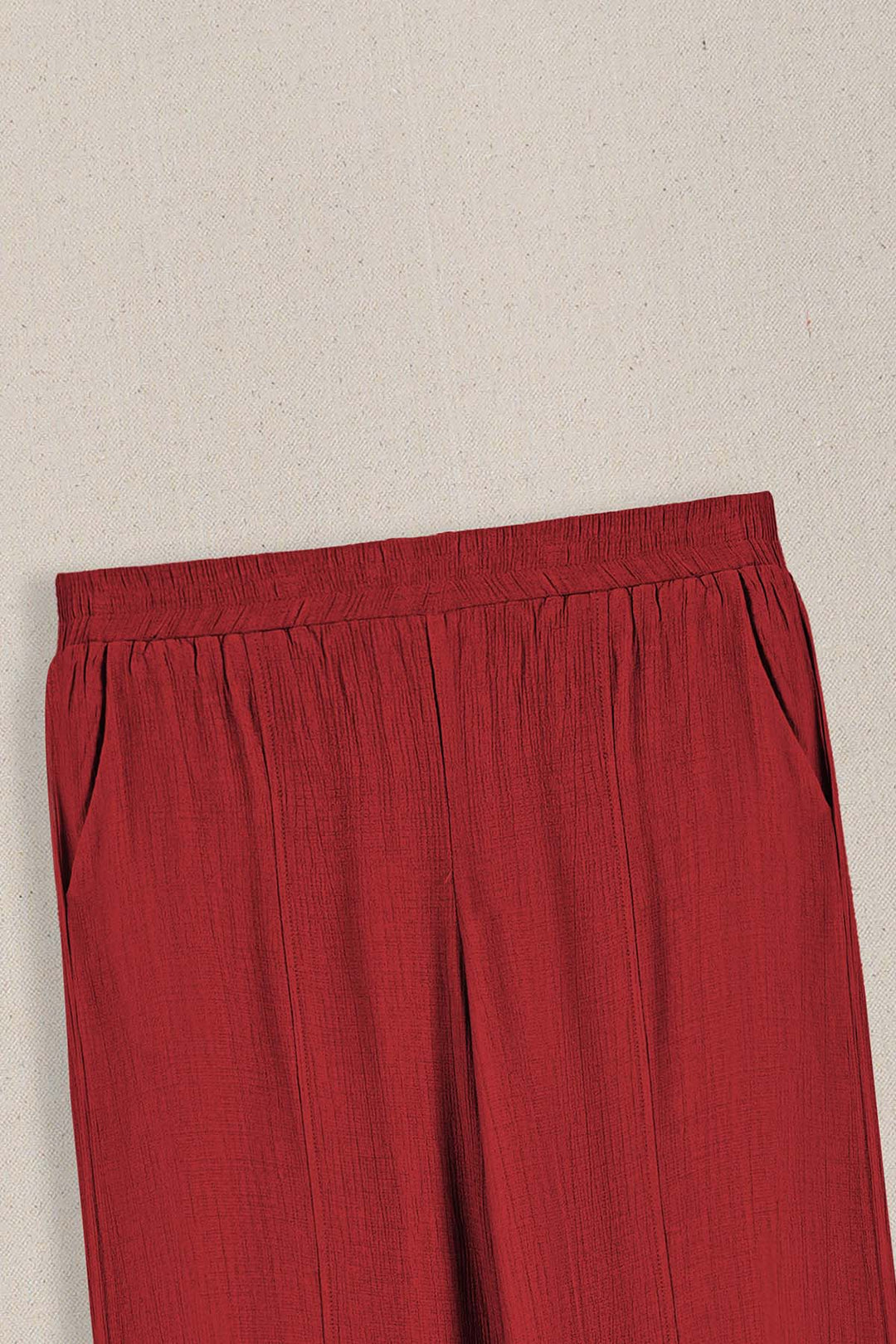 RED WILDFLOWER WIDE LEG PANTS