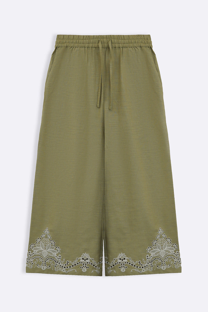 GREEN PISTACHIO BRODERIE CULOTTES