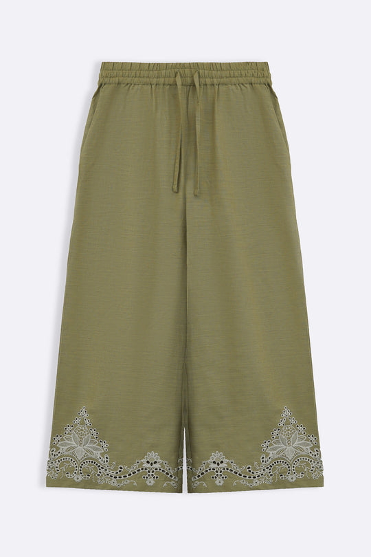GREEN PISTACHIO BRODERIE CULOTTES