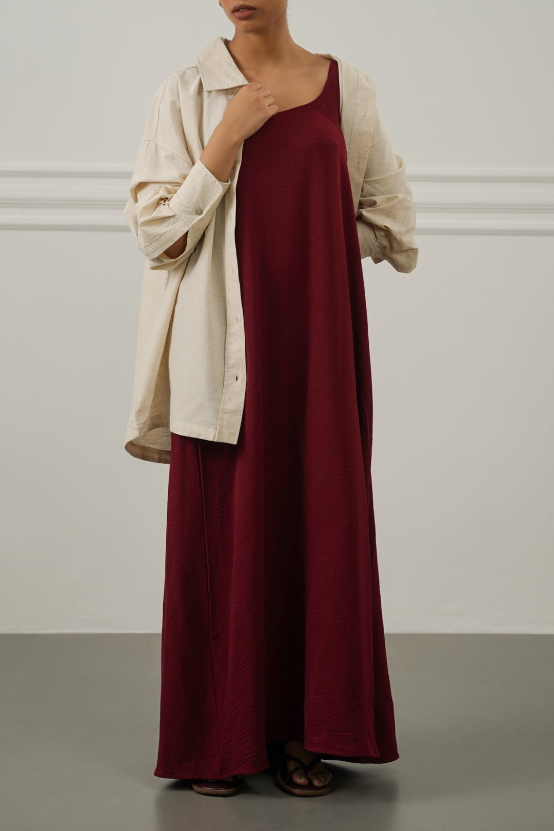 OX BLOOD SUMMER CHILL DRESS
