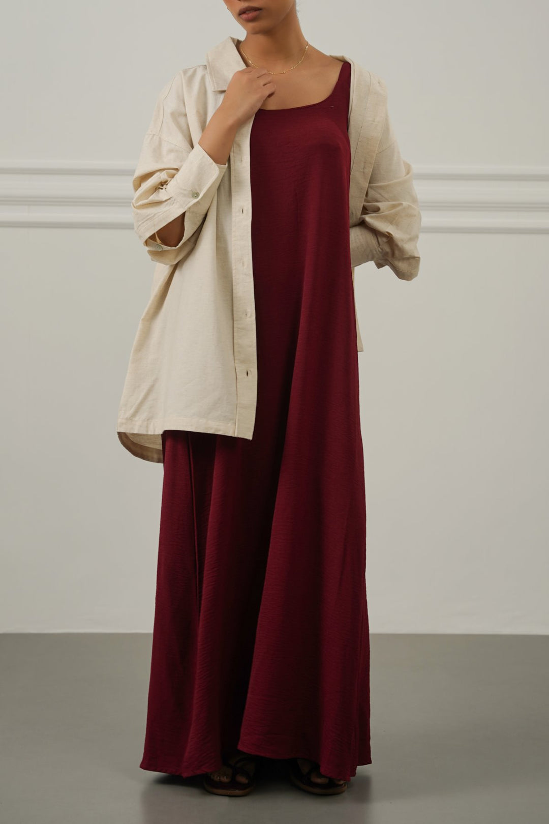 OX BLOOD SUMMER CHILL DRESS
