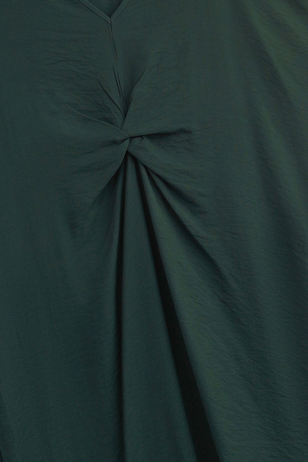 GREEN ASYMMETRICAL RUCHED DRESS