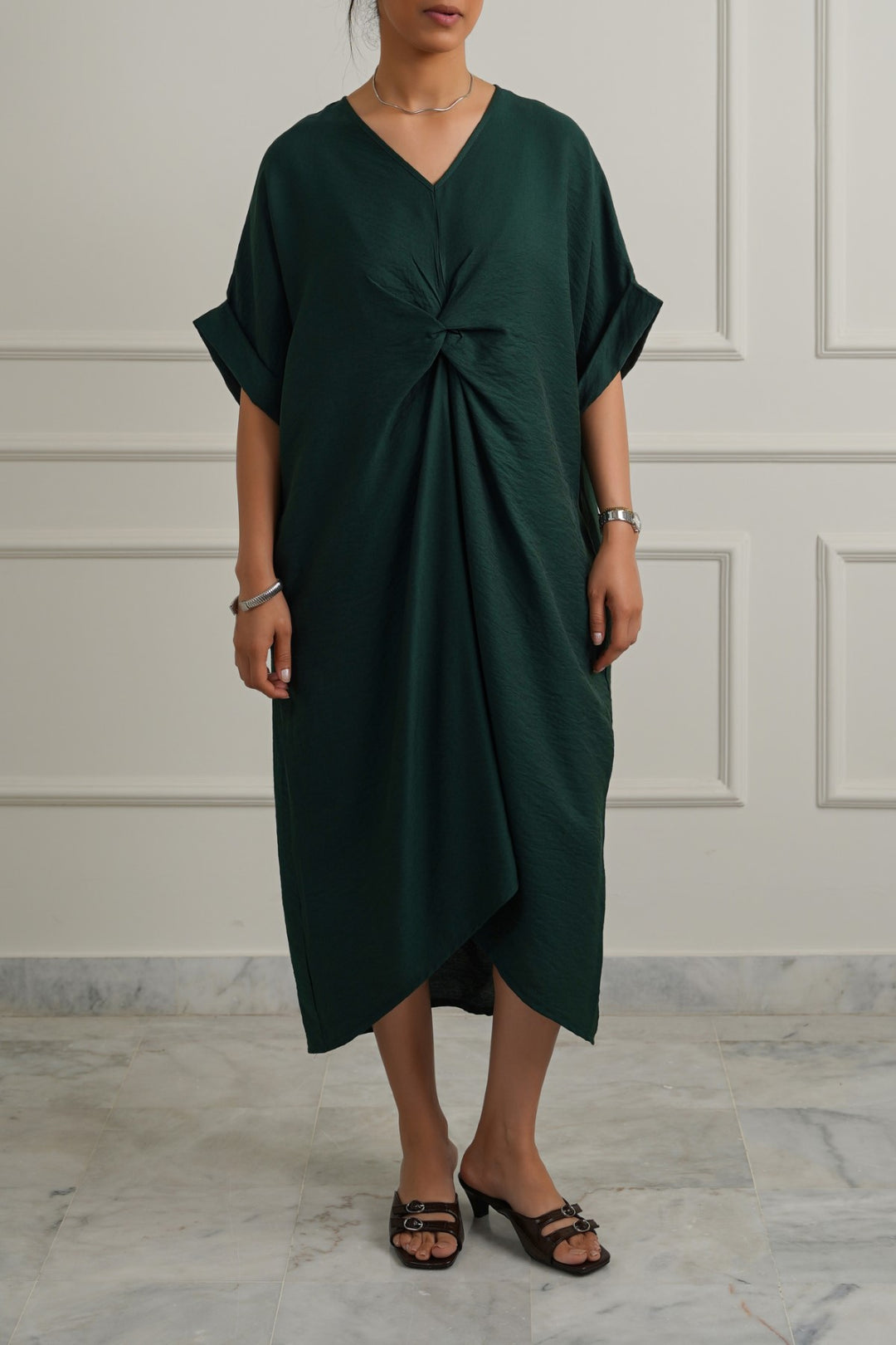 ASYMMETRICAL RUCHED DRESS – Lama Retail
