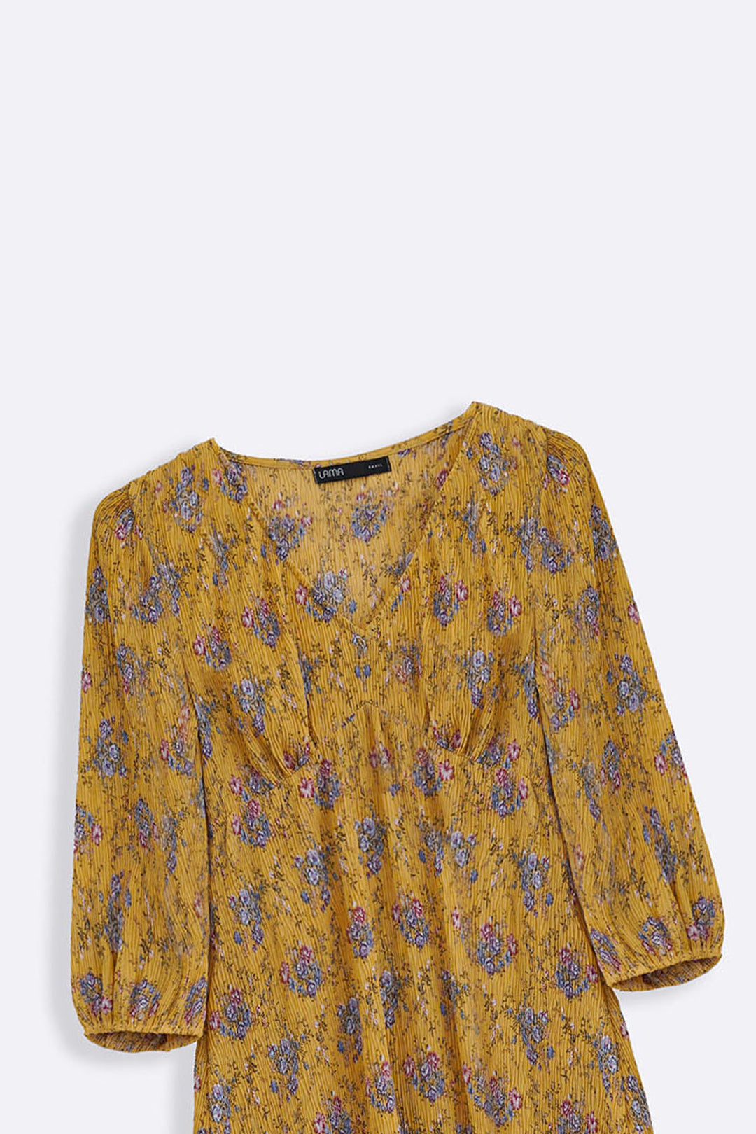 YELLOW CRINKLE GOLDEN HOUR DRESS