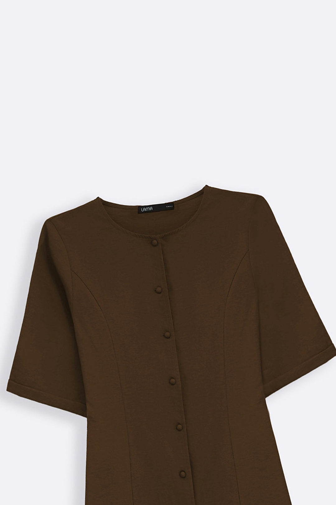BROWN TAILORED PANEL DRESS