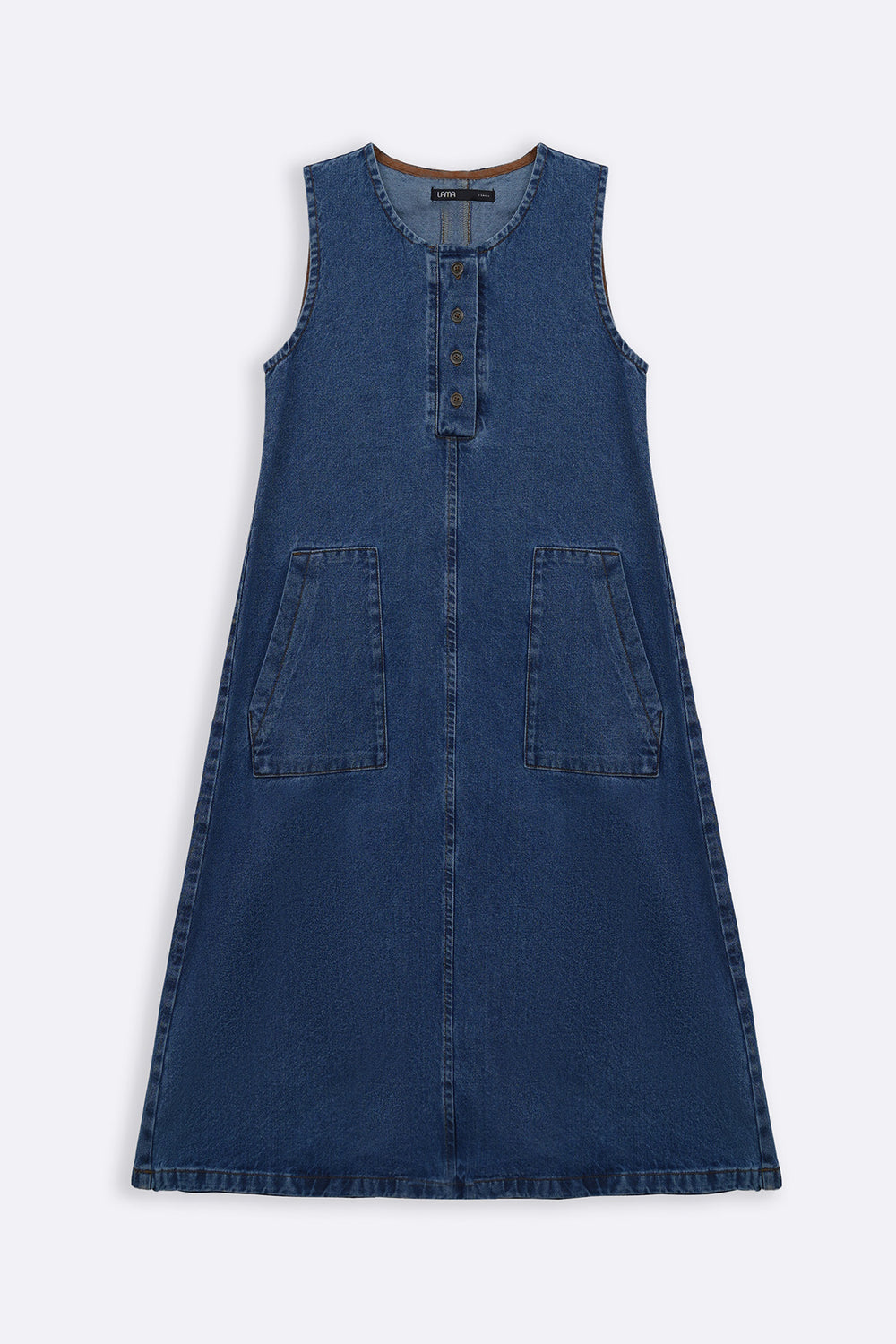 MID BLUE FARMHOUSE DENIM DRESS