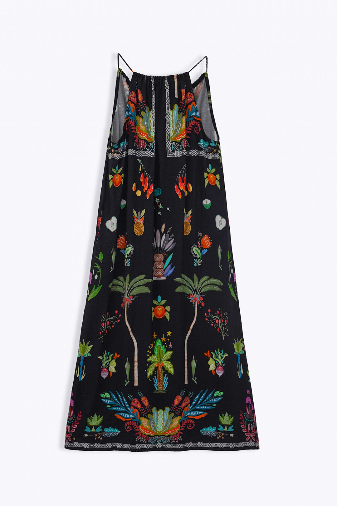 GREEN APPLE HALTER DRESS