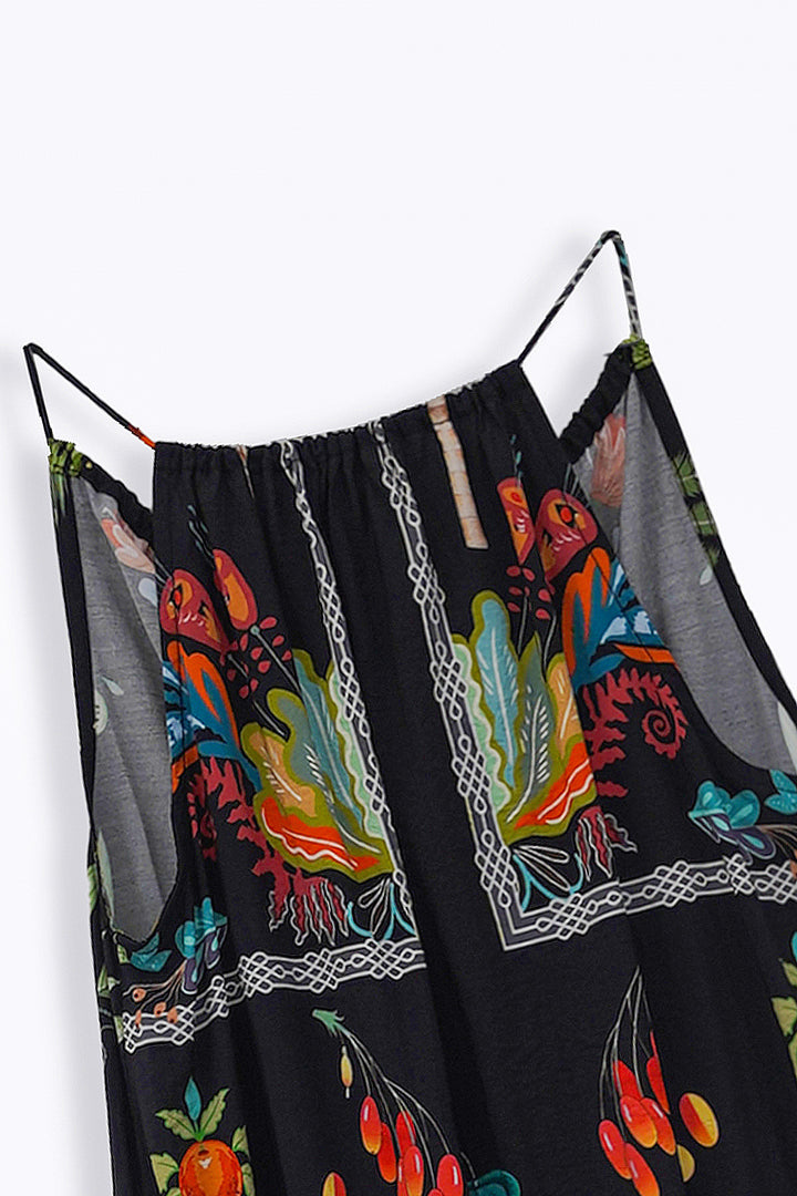 GREEN APPLE HALTER DRESS