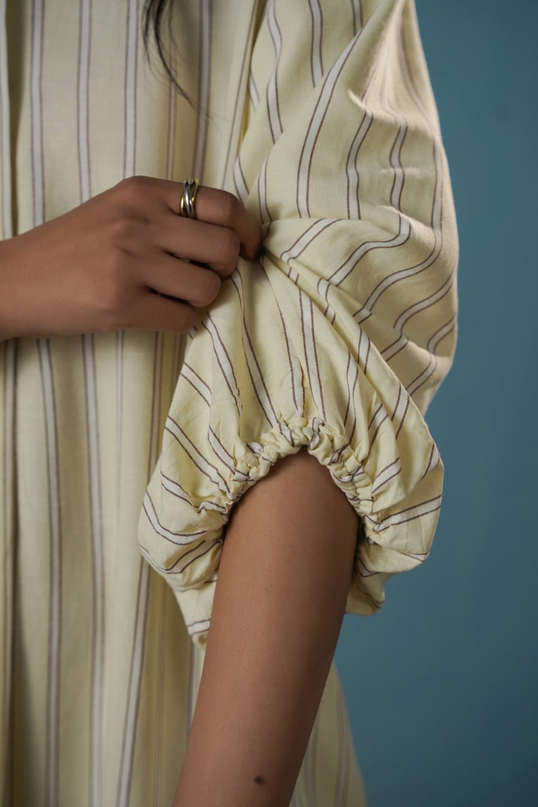 YELLOW LEMON LINE SUMMER DRESS