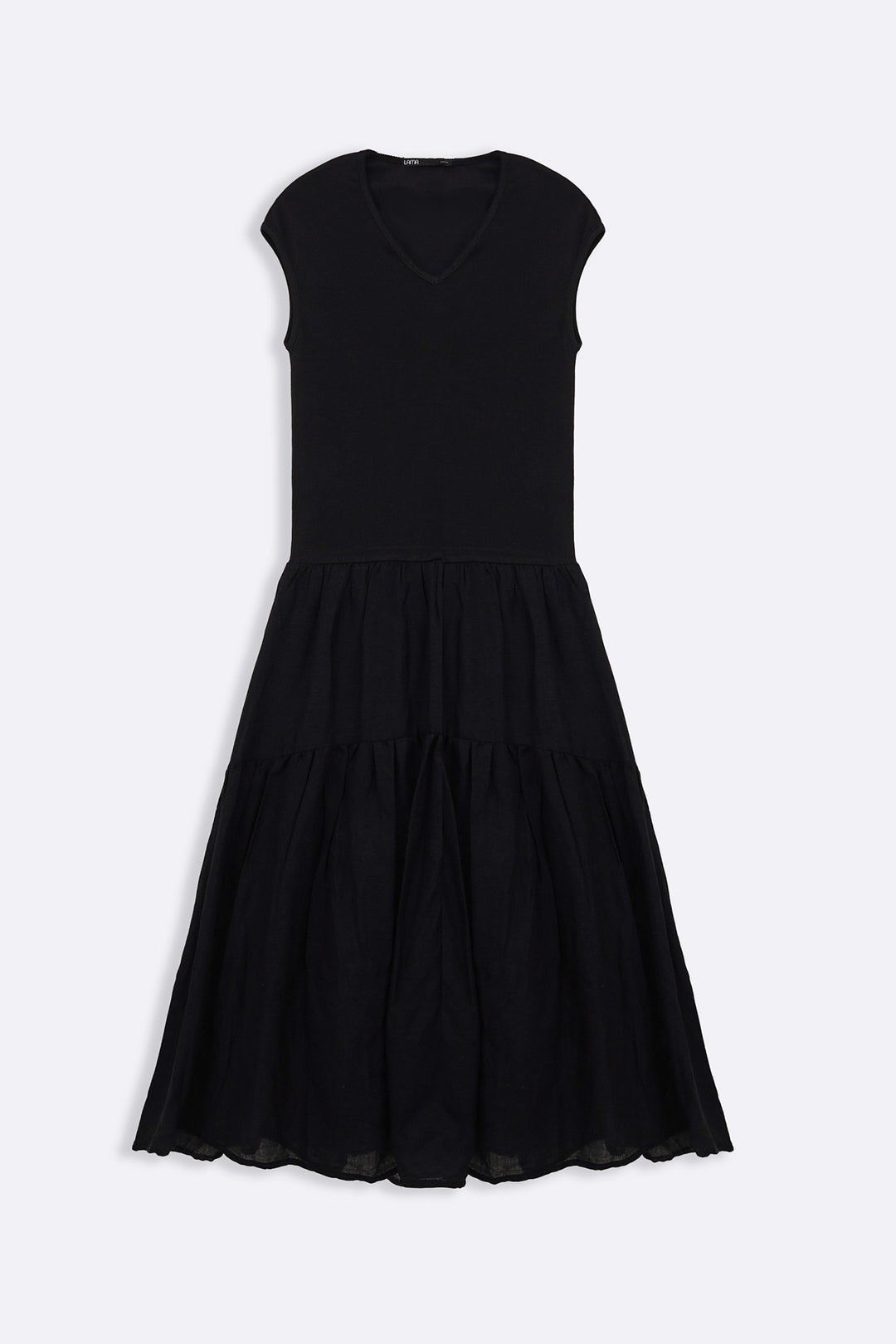 BLACK TIERED DRESS