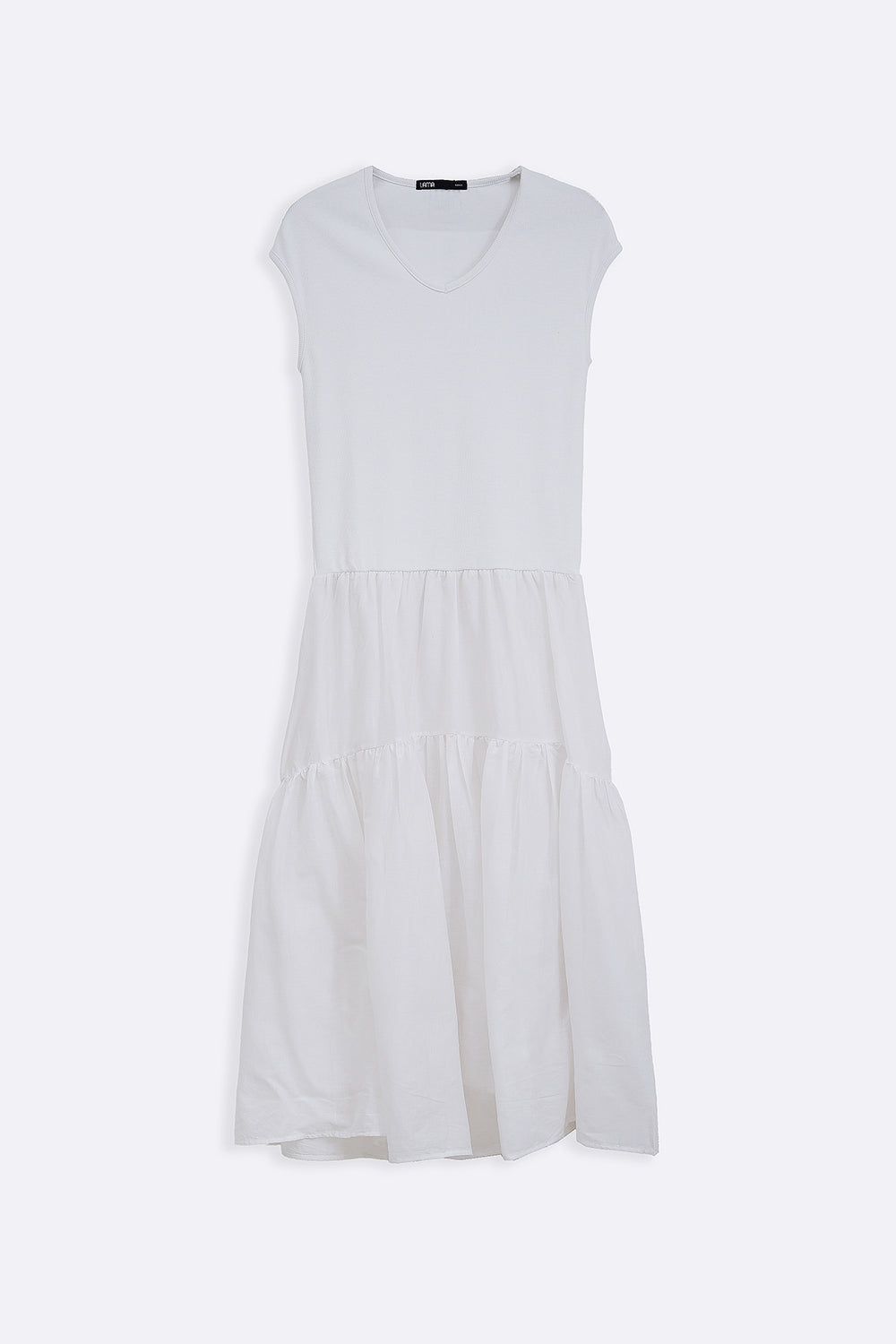WHITE TIERED DRESS